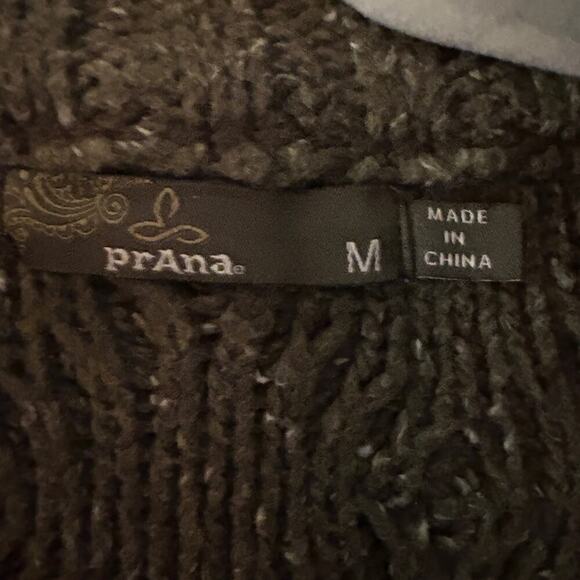 PrAna Women's M Coatigan Sweater CableKnit Heathered Olive pockets Gorpcore Cozy - Picture 11 of 11